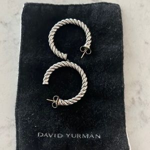 David Yurman Sculpted Cable Hoop Earrings